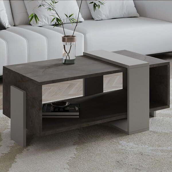 Hanah Home Gordion Marble Dohányzóasztal, Szürke Meleni