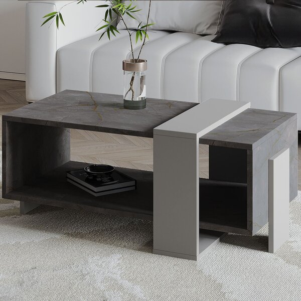 Hanah Home Gordion Marble Dohányzóasztal, Szürke Meleni