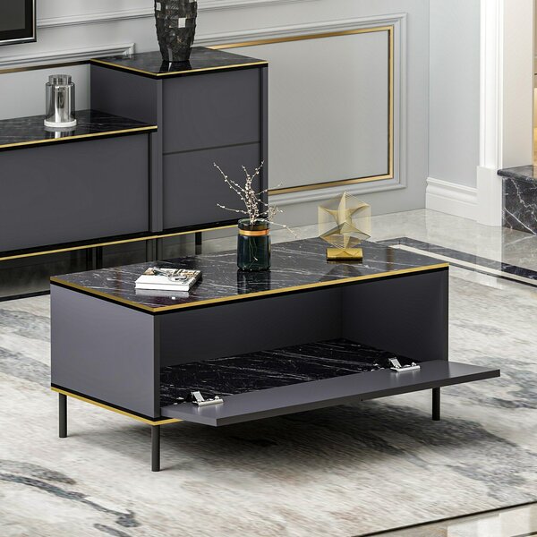 Hanah Home Coffee Table Anthracite Imaj - Anthracite