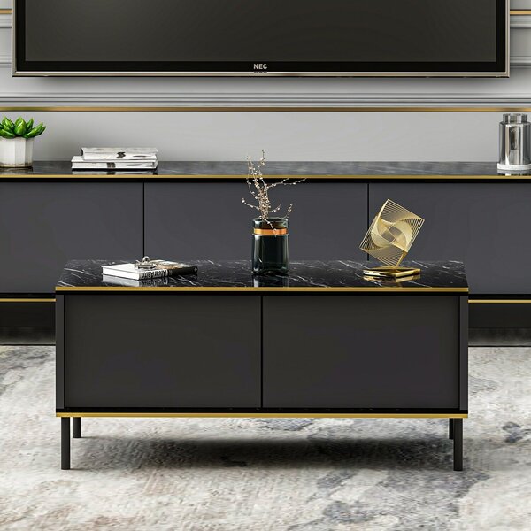 Hanah Home Coffee Table Anthracite Imaj - Anthracite