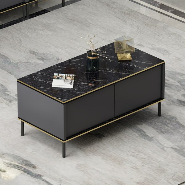 Hanah Home Coffee Table Anthracite Imaj - Anthracite