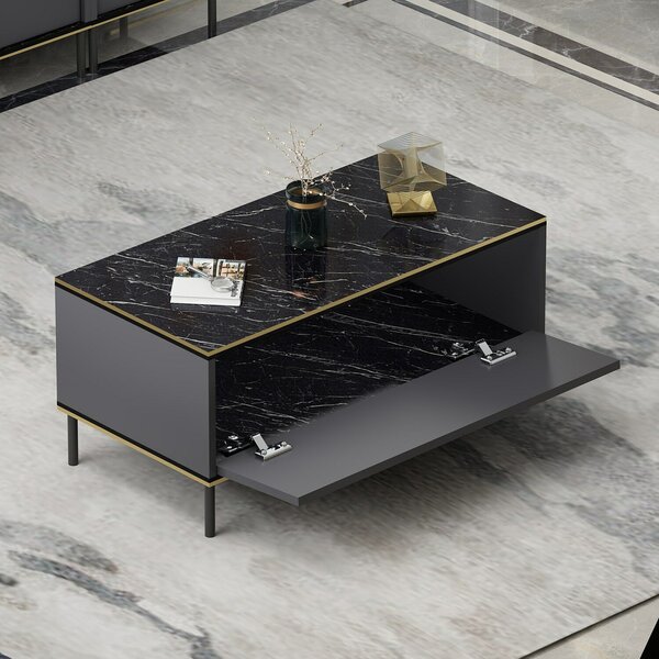 Hanah Home Coffee Table Anthracite Imaj - Anthracite
