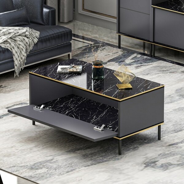 Hanah Home Coffee Table Anthracite Imaj - Anthracite