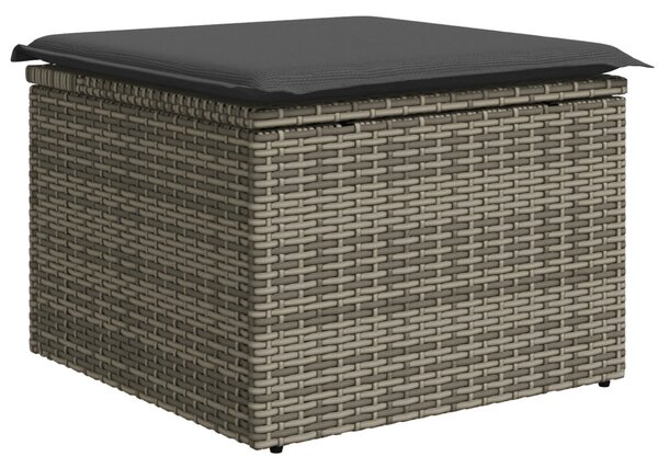 Kerti Kanapé Szett párnával tárolóval 6 pcs Szürke Polyrattan