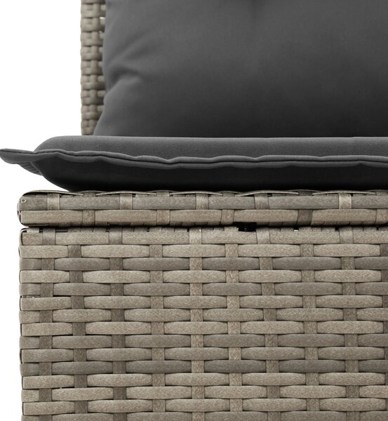 VidaXL Kerti Kanapé Szett párnával tárolóval 4 pcs Szürke Polyrattan