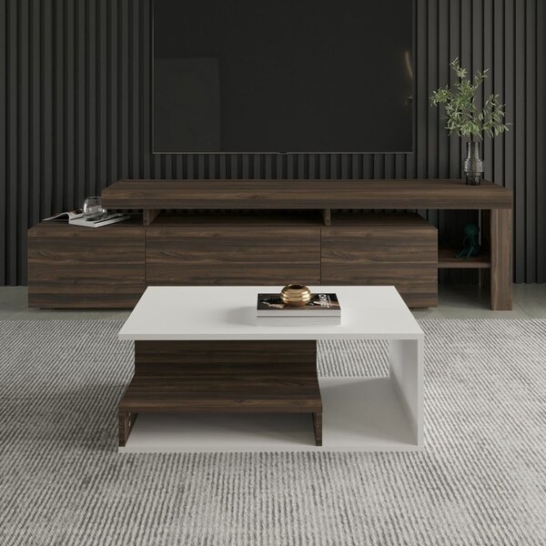 Hanah Home Vera Mini dohányzóasztal - Fehér dió