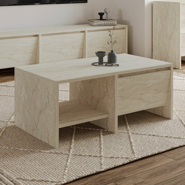 Hanah Home Coffee Table Travertine Laris - Travertine