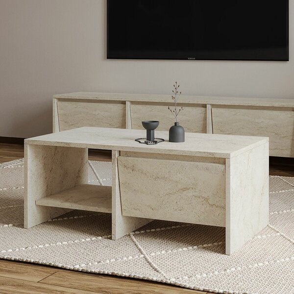 Hanah Home Coffee Table Travertine Laris - Travertine