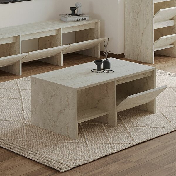 Hanah Home Coffee Table Travertine Laris - Travertine