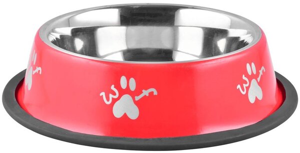 Tálka MagicHome Woof, 23 cm, 900 ml, piros, kutyának