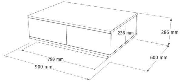 Hanah Home Dohányzóasztal Travertin Ave14-T
