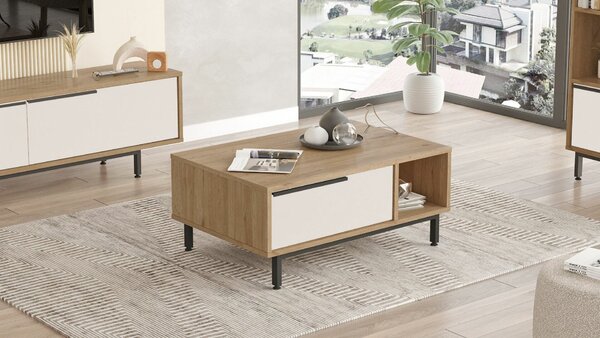Hanah Home Dohányzóasztal tölgy/fehér ON2-SW