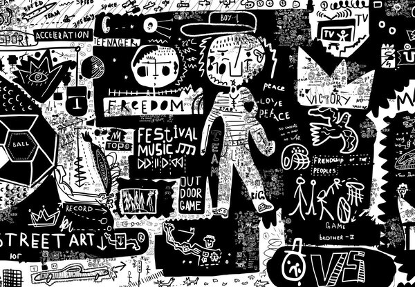 Fotótapéta - Street art, feliratok és minták (147x102 cm)