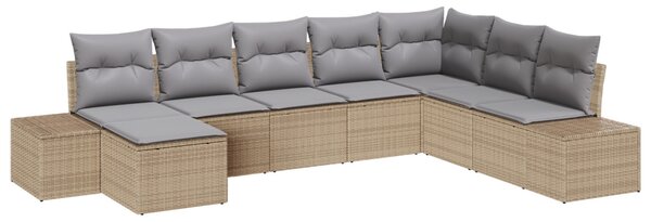 Kerti Kanapé Szett 8 db polirattan