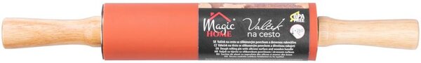 Nyújtófa MagicHome, tészta, szilikon, fa fogantyúval, 37,5 cm
