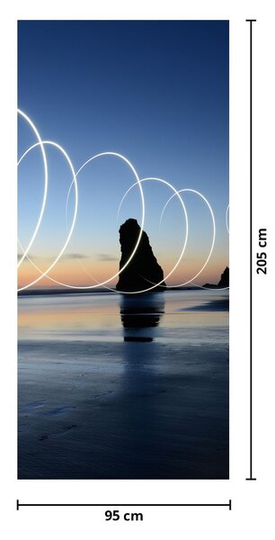 Fotótapéta ajtóra - Strand naplementekor (95x205cm)