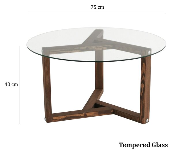 Hanah Home Coffee Table Walnut Miro - Walnut