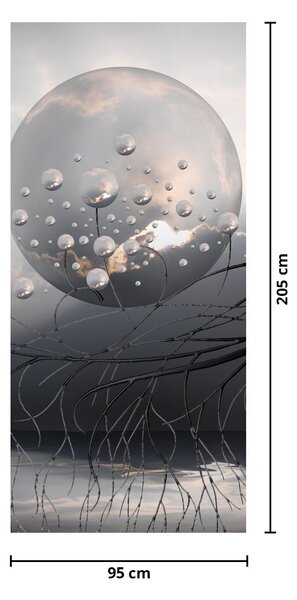 Fotótapéta ajtóra - Absztrakt gömbök (95x205cm)