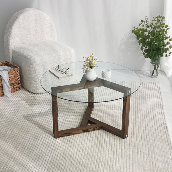 Hanah Home Coffee Table Walnut Miro - Walnut