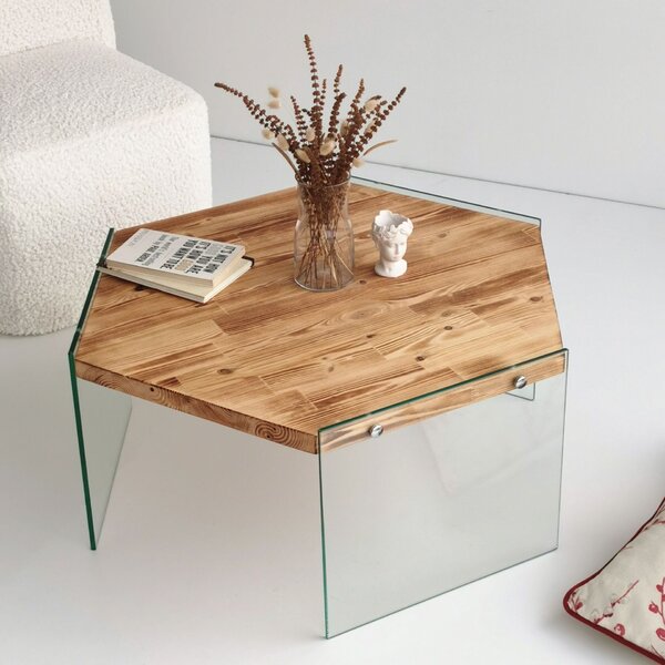 Hanah Home Coffee Table Oak Hexagon S304