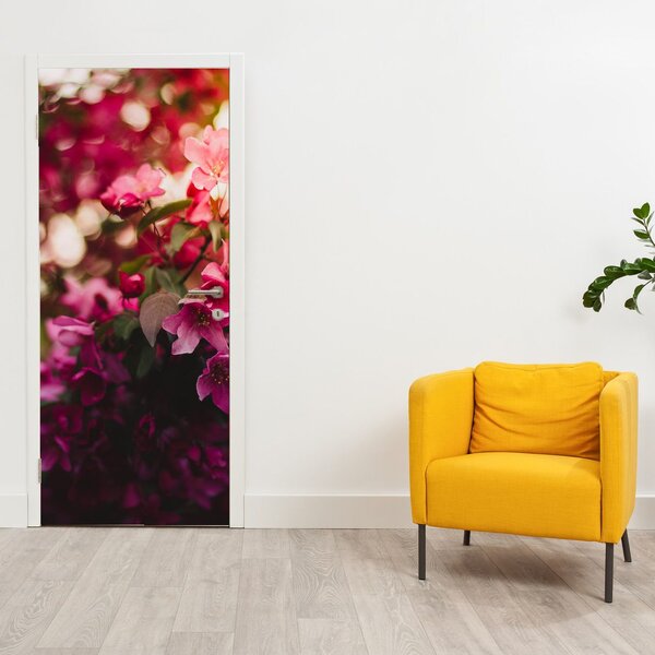 Fotótapéta ajtóra - Egy bokor virágai (95x205cm)