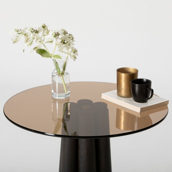 Hanah Home Dohányzóasztal Fekete Bronz Thales - Fekete, Bronz