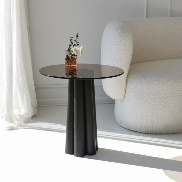 Hanah Home Dohányzóasztal Fekete Bronz Thales - Fekete, Bronz