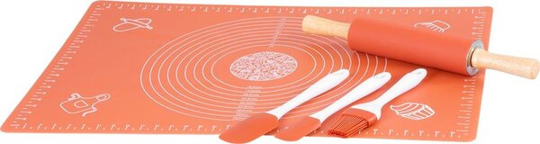 Készlet MagicHome, sütéshez, 5 részes készlet, szilikon ecset, 2x spatula, sodrófa, alátét