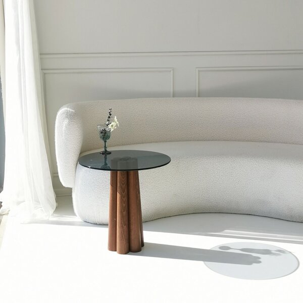 Hanah Home Coffee Table Walnut Dark Grey Thales - Walnut, Dark Grey