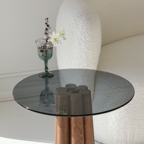 Hanah Home Coffee Table Walnut Dark Grey Thales - Walnut, Dark Grey