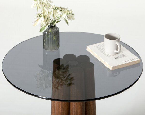 Hanah Home Coffee Table Walnut Dark Grey Thales - Walnut, Dark Grey