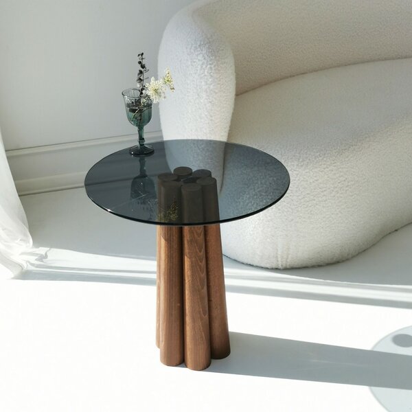 Hanah Home Coffee Table Walnut Dark Grey Thales - Walnut, Dark Grey