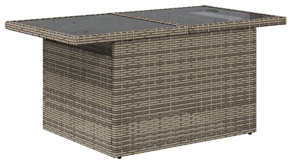 Kerti Kanapé Szett tárolóval 9 pcs Szürke Poli rattan