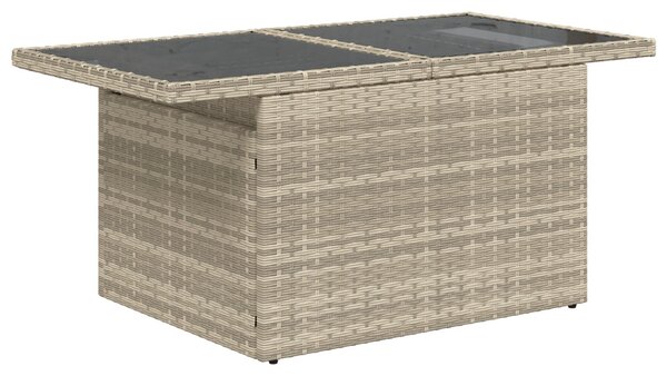Kerti Kanapé Szett párnával 6 pcs Világosszürke Poli rattan