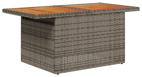 Kerti Kanapé Szett tárolóval 9 pcs Szürke Poli rattan
