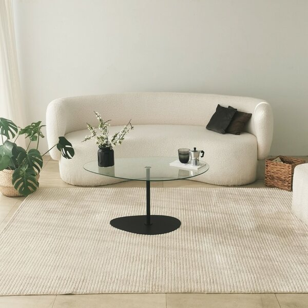 Hanah Home Coffee Table Transparent Black Porto - Transparent, Black