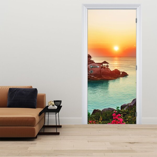 Fotótapéta ajtóra - Gyönyörű strand (95x205cm)