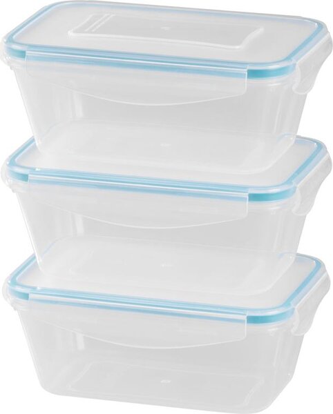Ételhordó MagicHome Lunchbox szett YH416, téglalap alakú, 3 db, 700 ml, 172x115x71 mm