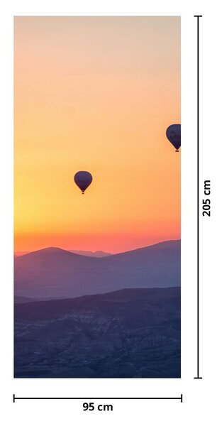 Fotótapéta ajtóra - Hőlégballonok (95x205cm)