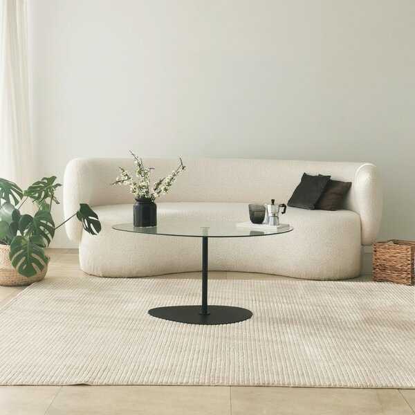 Hanah Home Coffee Table Transparent Black Porto - Transparent, Black
