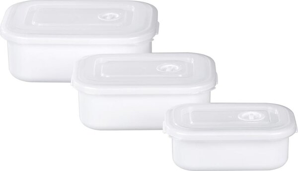 Ételhordó MagicHome Lunchbox szett MB41, 3 db, 700/1300/2100 ml, téglalap alakú, nyitható fedél