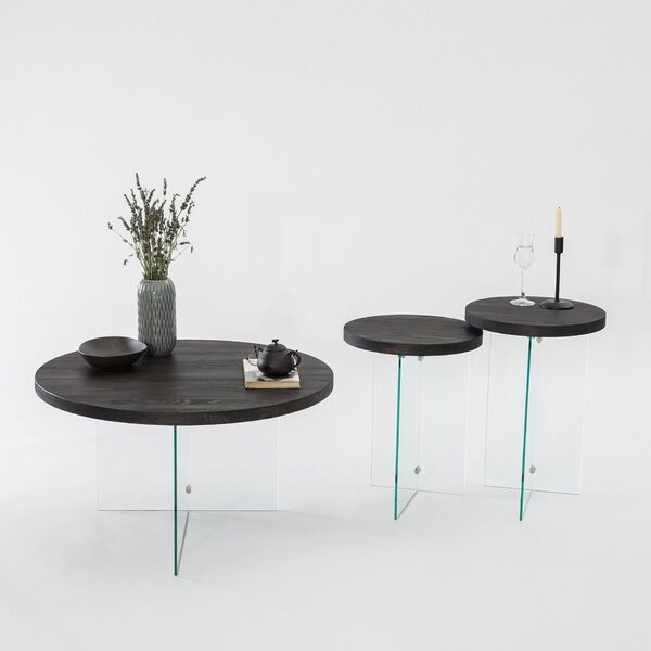 Hanah Home Coffee Table Anthracite Transparent Serenity - Anthracite, Transparent