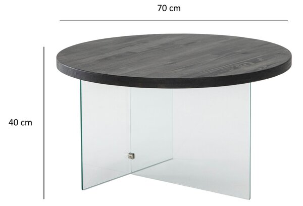 Hanah Home Coffee Table Anthracite Transparent Serenity - Anthracite, Transparent