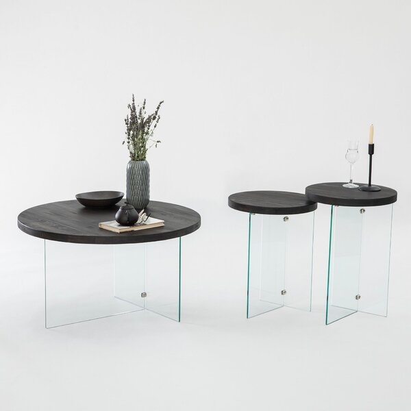 Hanah Home Coffee Table Anthracite Transparent Serenity - Anthracite, Transparent