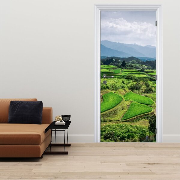 Fotótapéta ajtóra - Rizsföldek (95x205cm)