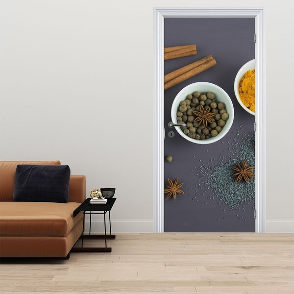 Fotótapéta ajtóra - Fűszerek (95x205cm)