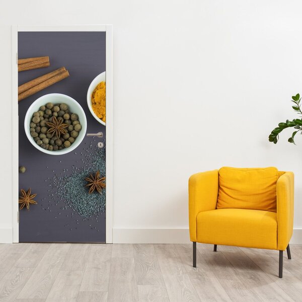 Fotótapéta ajtóra - Fűszerek (95x205cm)