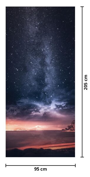 Fotótapéta ajtóra - Égbolt csillagokkal (95x205cm)