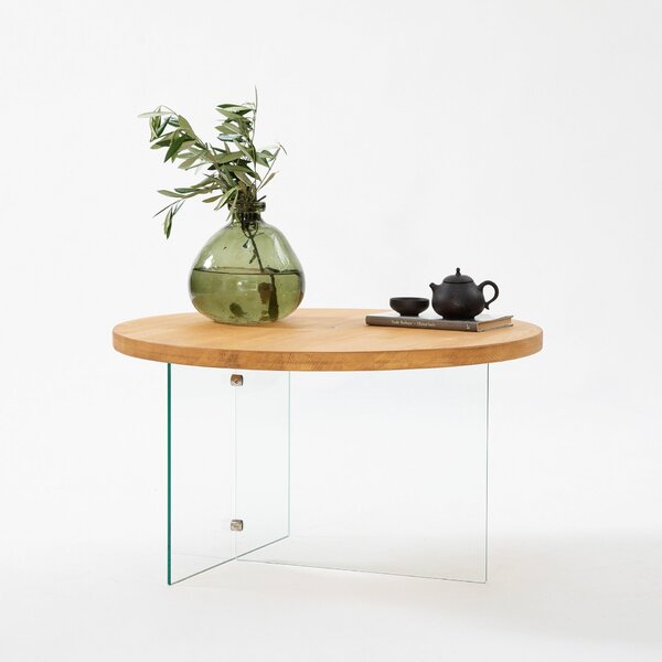 Hanah Home Dohányzóasztal Transparent Oak Serenity - Átlátszó, Tölgy