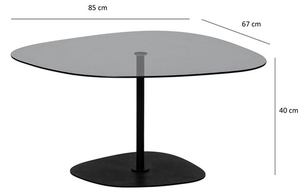 Hanah Home Coffee Table Dark Grey Black Soho - Dark Grey, Black
